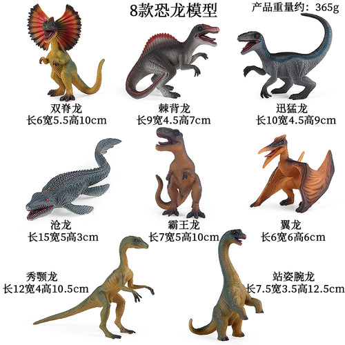 儿童仿真恐龙动物玩具模型礼物迅猛龙霸王龙沧龙翼龙腕龙双棘龙