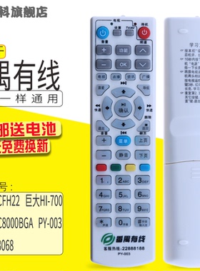 适用于广东广州番禺有线PY-003遥控 九联DVB-CFH22 巨大HI-700 长虹DVB-C8000BGA  九洲DVC-8068 PY-004 042