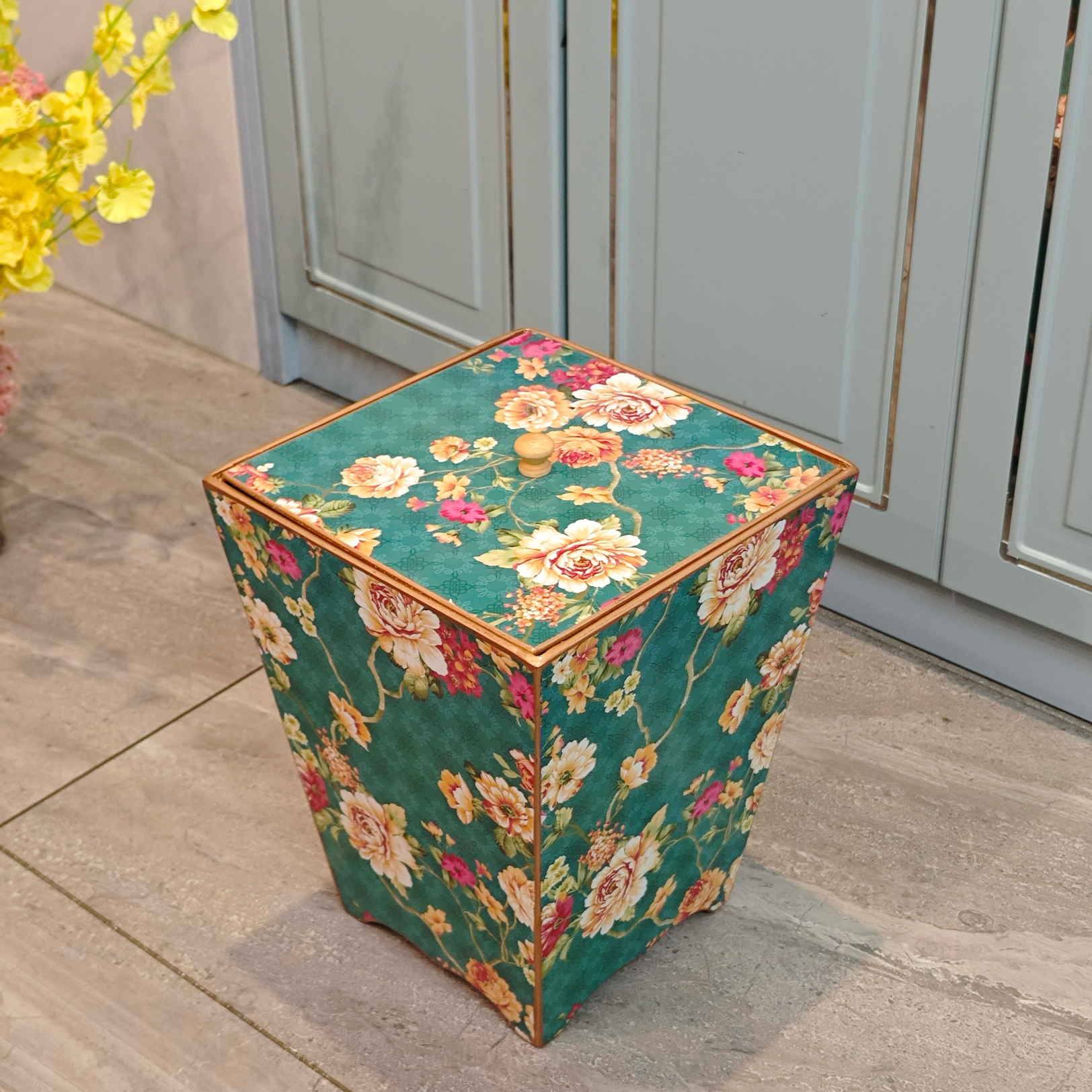 美式田园风格垃圾桶 欧式家用收纳桶 花园垃圾桶新品多款颜色选择