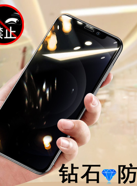 iphone苹果12防偷窥钢化膜12pro防窥膜promax防窥lphone手机12p壳mini萍果pormaxs十二mimi平果pormax刚化模