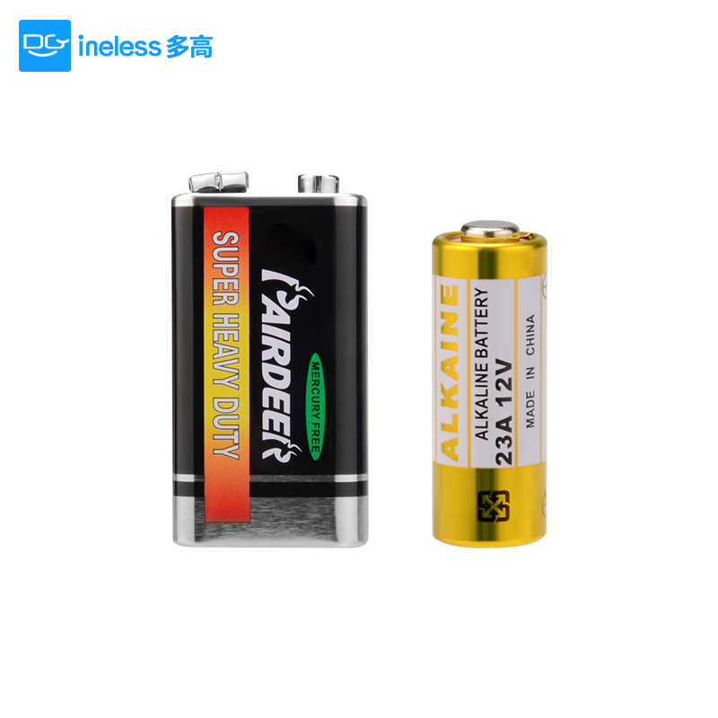 多高配件 9V方块干电池23A12V小干电池遥控器消防电铃报警器通用