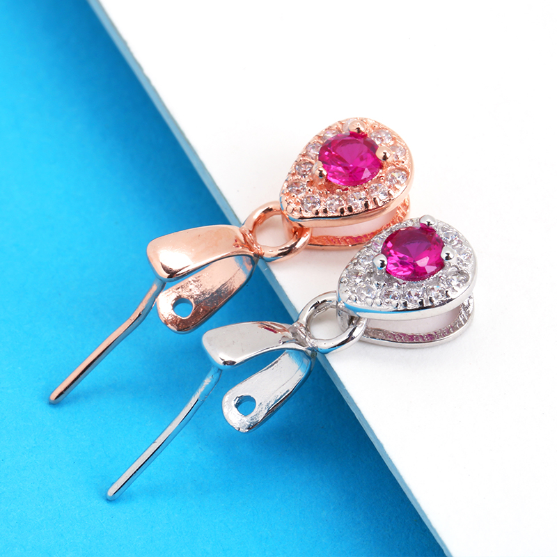 s925纯银吊坠扣翡翠玉器挂件