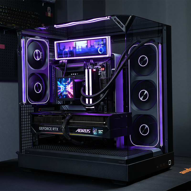 【补贴10%】技嘉旗舰店diy兼容机台式组装电脑主机AMD锐龙7 9700X/9800X3D+9070XT+16G大显存游戏显卡整机