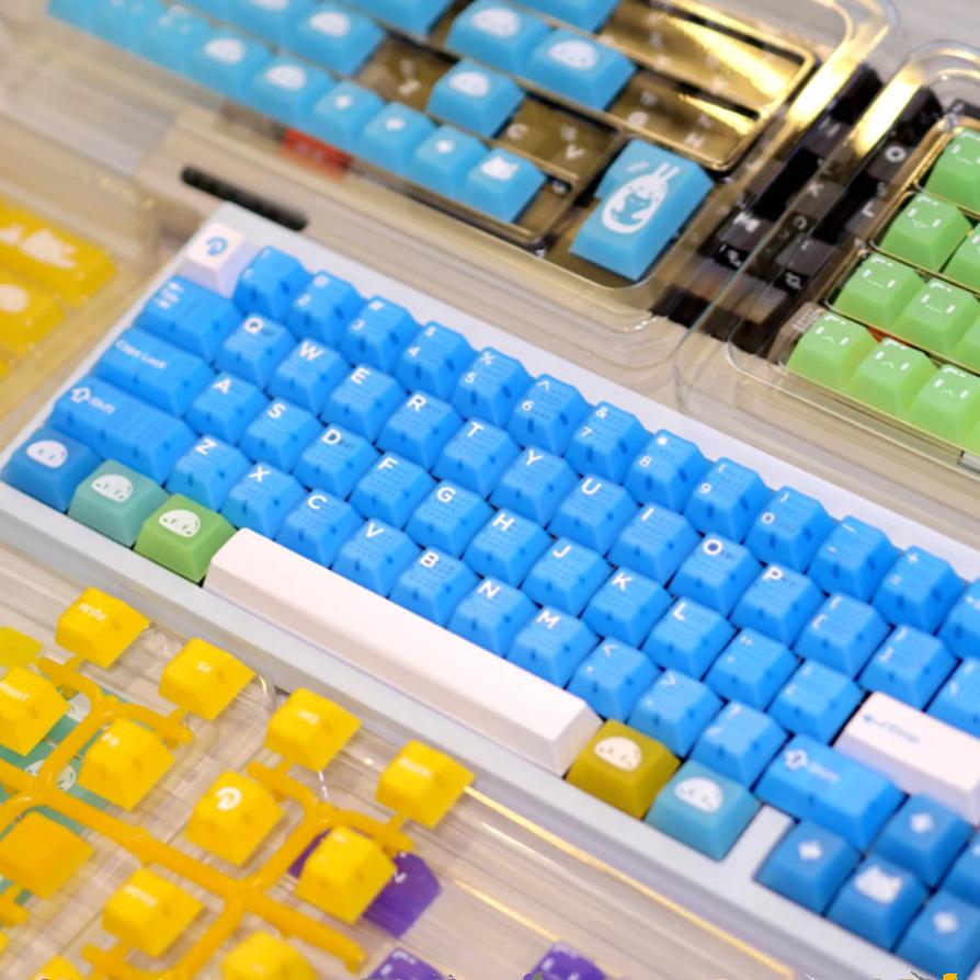 Domikey史莱姆键帽ABS材质二色丝印工艺原厂适配客制化机械键盘