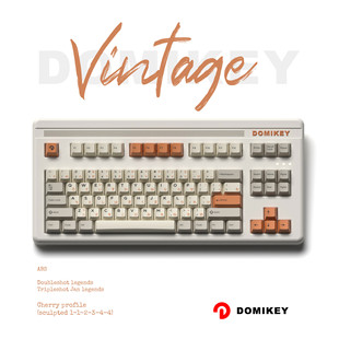DOMIKEY 原厂高度古早套二色/三色成型DMK键帽机械键盘vintage