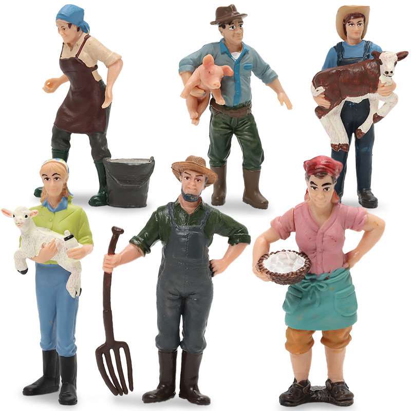 仿真玩具农场人物过家家模型耐摔
