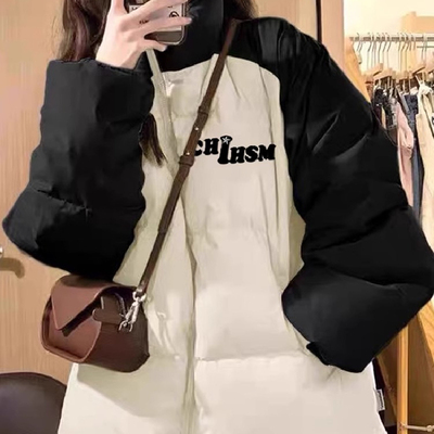 美式小众设计感立领棉服棉衣女