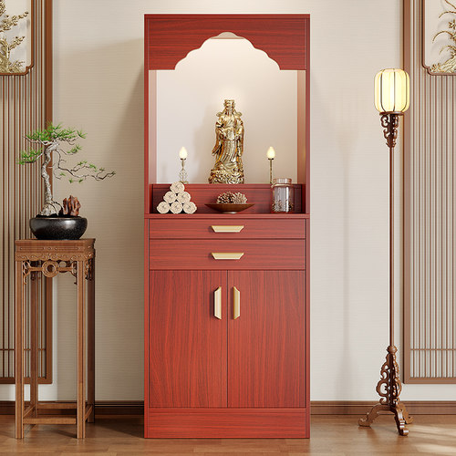 佛龛新中式财神爷摆放立柜子供桌佛台家用现代风格神台柜菩萨柜子