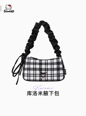 正港ZGOx三丽鸥库洛米腋下单肩包女生黑色手提包新款女孩生日礼物