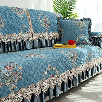 雪尼尔沙发垫四季通用罩全包简约