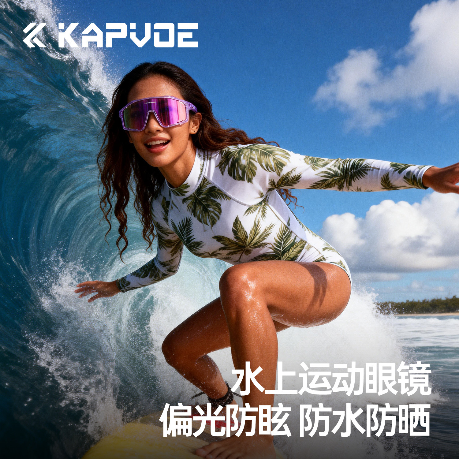 KAPVOE卡普沃骑士偏光水上运动眼镜专业冲浪划船钓鱼防强光太阳镜图片