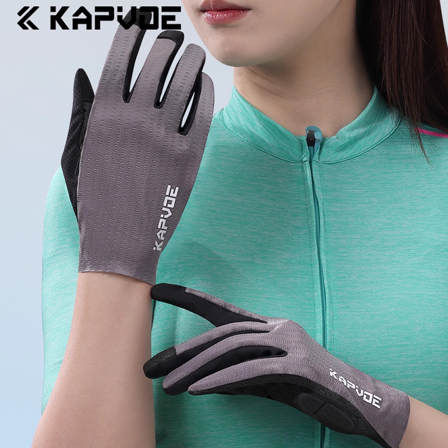 KAPVOE卡普沃骑行手套全指触屏自行车山地车冬季防滑抗寒防风保暖