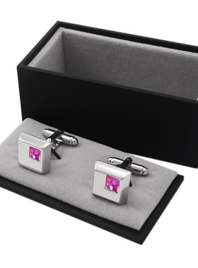 男士法式衬衫袖扣盒袖钉收纳盒女商务衬衣袖口展示包装盒子定制