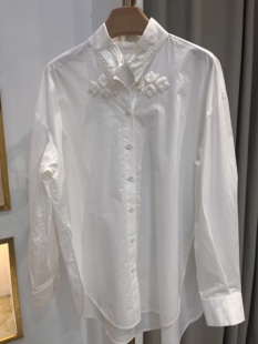 白月光温柔长袖 简约干净宽松翻领衬衫 时尚 2026年新款 上衣女 女春季