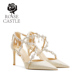 夏季 女新娘鞋 时装 凉鞋 流光星辰rosecastle法式 金色罗马高跟鞋 婚鞋