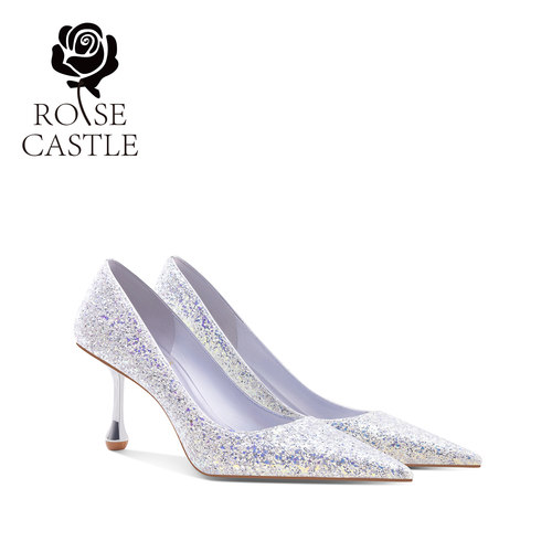 rosecastle水晶高跟鞋