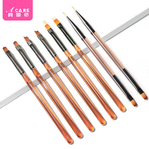 美甲笔刷D1pq808-拉线建构彩绘光疗笔初学者家用画花晕染美甲工具