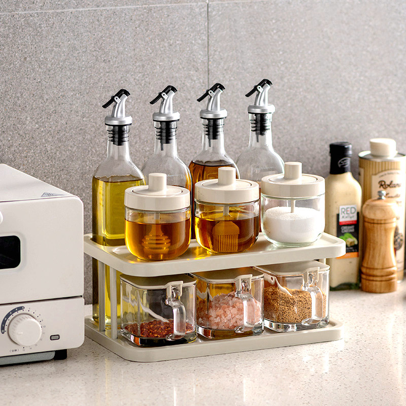 雙層廚房調味品罐組合套裝調料盒家用高端輕奢油鹽醬醋調料品全套在類目 廚房/烹飪用具, 廚用小工具/廚房儲物, 儲物瓶罐/廚房儲物器皿, 調味瓶罐中 - 來自Buy2taobao.com提供專業的淘寶代購服務