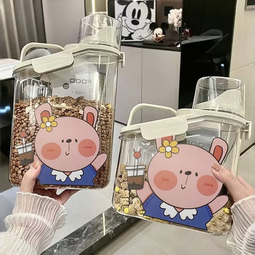 出口美国EAYU猫粮桶储存桶狗粮密封桶宠物防霉防潮收纳盒密封罐