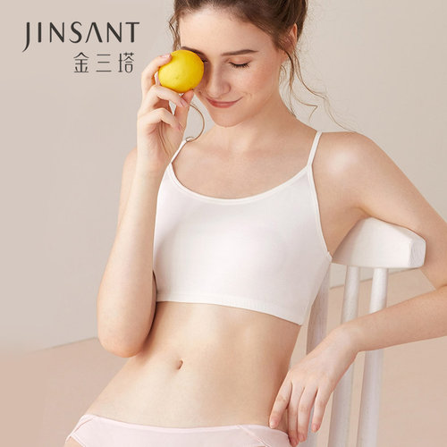 金三塔夏100%真丝吊带女透气抹胸