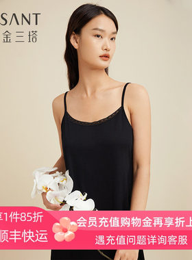 金三塔蕾丝拼接真丝夏季