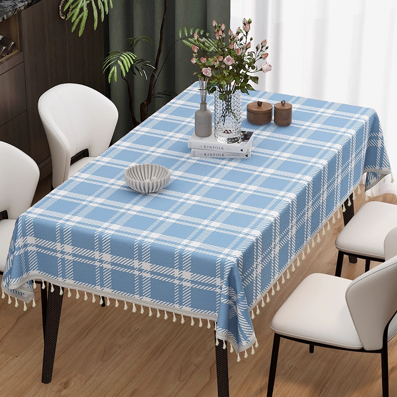 桌布轻奢高级感防水防油防烫免洗客厅长方形餐桌布简约茶几台布垫