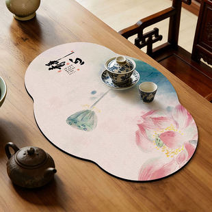 新中式茶垫禅意国风杯垫子茶席干泡台茶旗茶台桌垫隔热防滑吸水垫