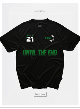 统治Rule羽毛球服文化衫速干短袖男女美式复古上衣T恤纪念运动服