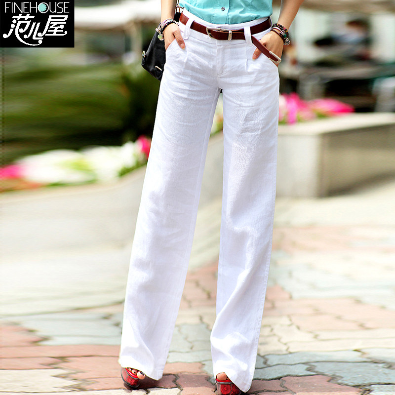 2019新款宽松夏秋大码高腰亚麻阔腿裤直筒裤麻料休闲长裤棉麻女裤|ruв категории Женская одежда, брюки, брюки - от Buy2taobao.com для оказания профессиональной услуги покупки агента Taobao