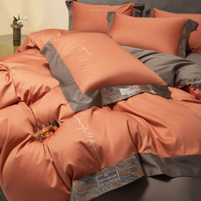 思百舍高端刺绣100s长绒棉四件套