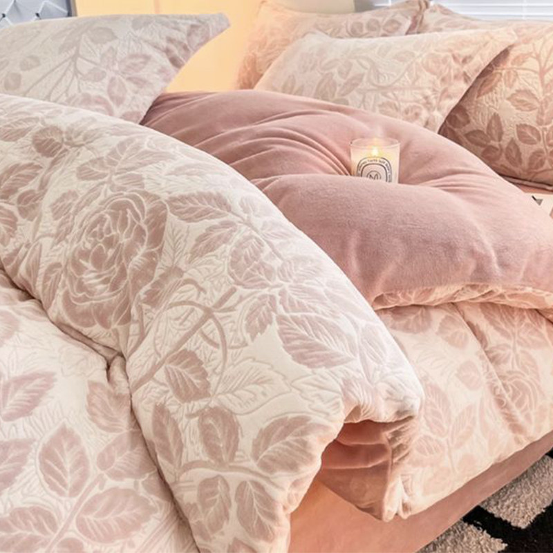 牛奶绒被套单件加厚保暖