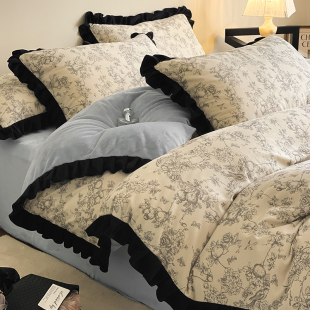 灯芯绒被套单件冬季 牛奶珊瑚绒150x200x230单人4 加厚被罩2025新款