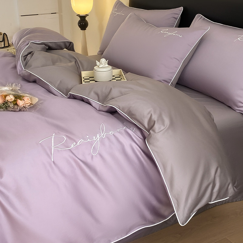 60支轻奢长绒棉四件套全棉纯棉2025新款床单床笠被套罩床上用品4