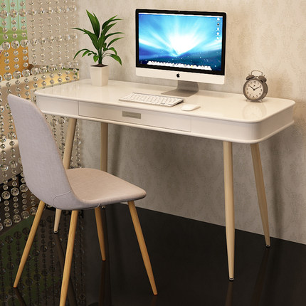 翊通简约书桌烤漆电脑桌台式家用办公桌 现代写字台小桌子学习桌