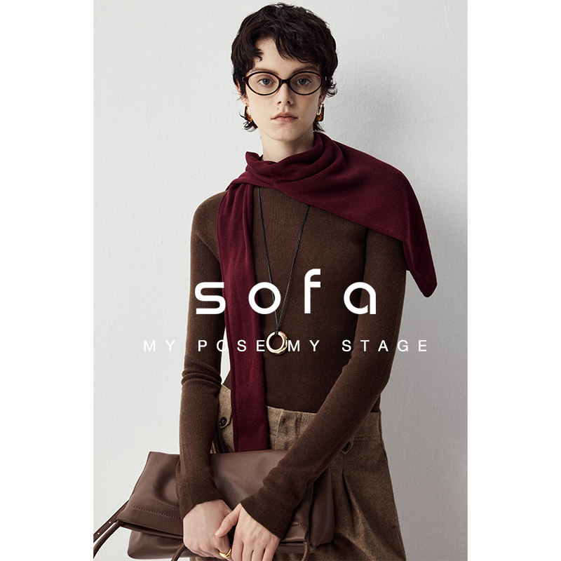 sofa|重磅高比例山羊绒&16针80支双股加厚无缝一体多色修身打底衫