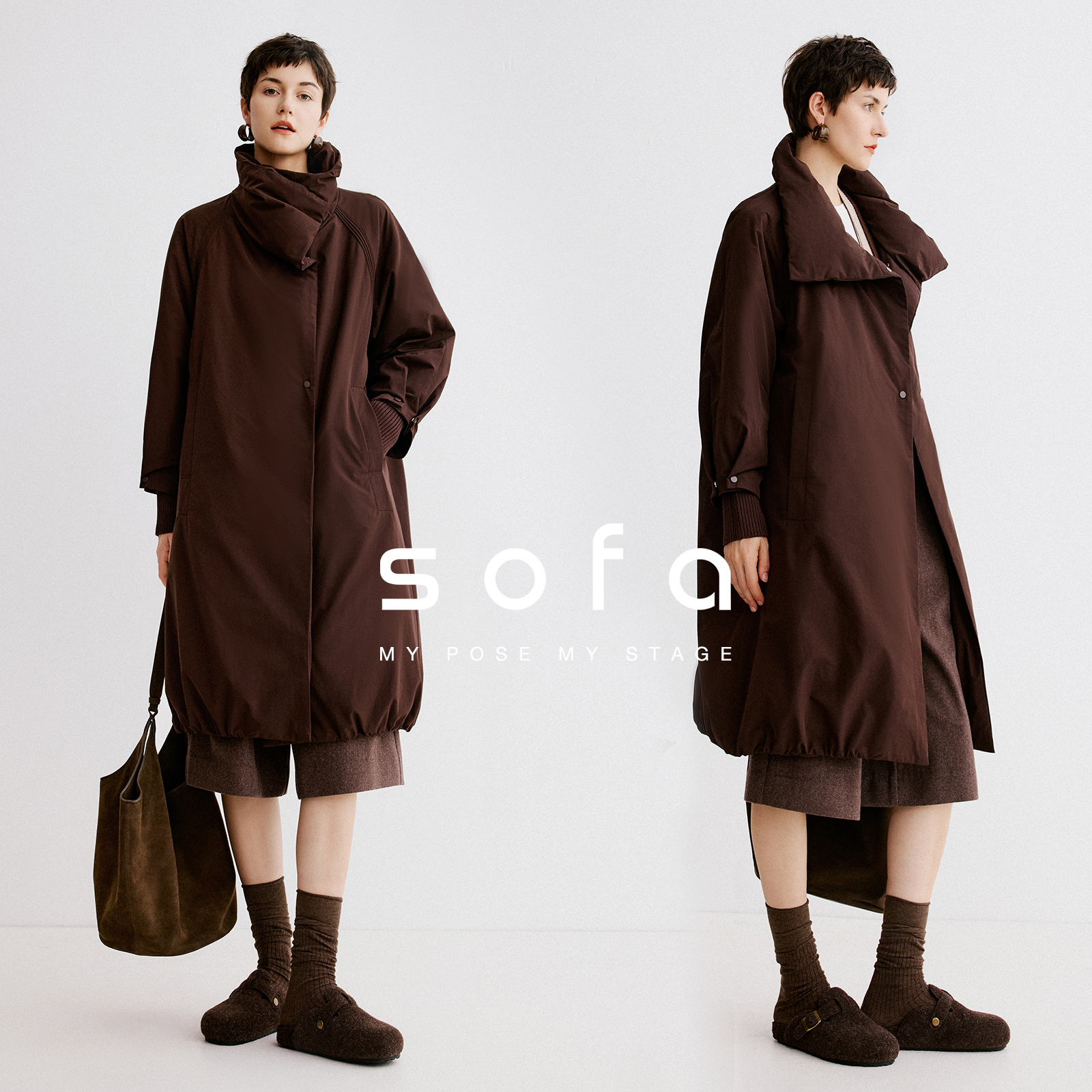 sofa中长款廓形羽绒服