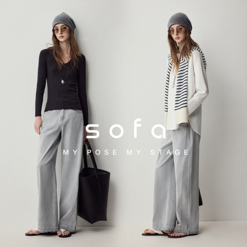 sofa四面弹复古百搭空气牛仔裤
