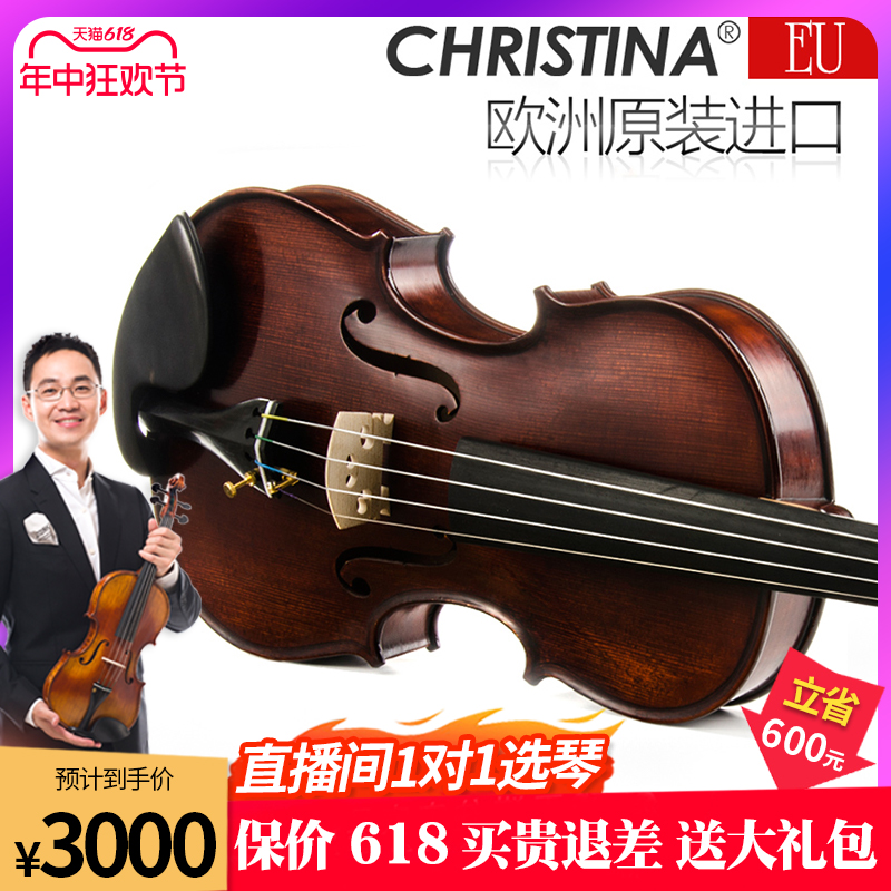 CHRISTINA EU2000B原装进口小提琴专业级考级演奏儿童手工欧料 乐器/吉他/钢琴/配件 小提琴 原图主图