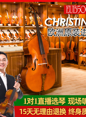 EUB5000A 欧洲原装进口实木手工专业演奏低音提琴倍大提琴大贝司