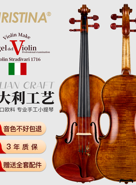 克莉丝蒂娜S100A进口欧料小提琴专业考级演奏级手工小提琴