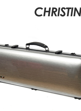 CHRISTIAN银灰色长方形VB40-44小提琴琴盒 轻便易携带 4/4尺寸