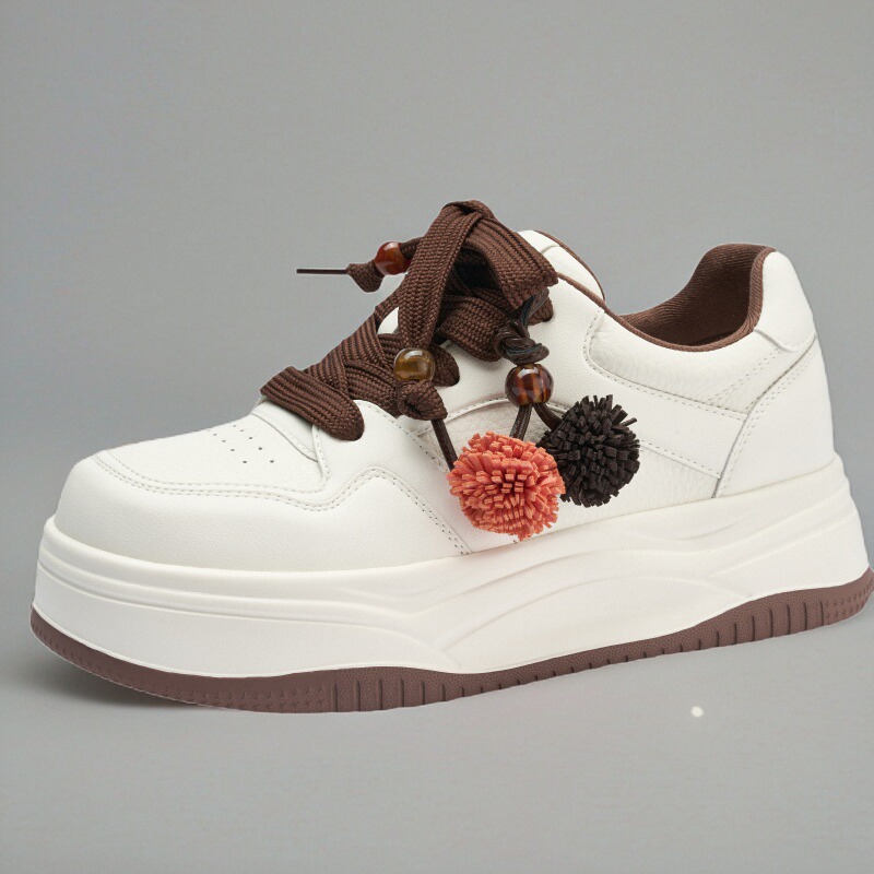 卓诗尼2025年秋季新款时尚百搭休闲板鞋女款小白鞋