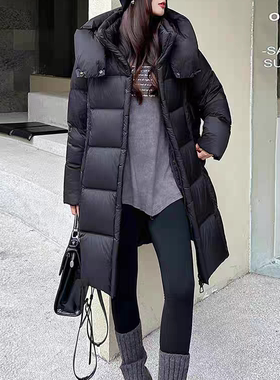 诺诺新2025冬季泡芙中长款简约加厚云朵软糯保暖羽绒服外套d1360