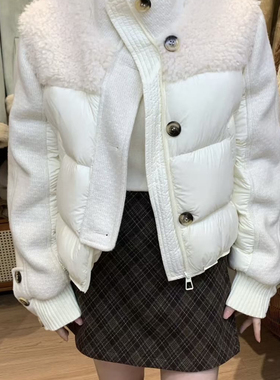 诺诺设计感拼接舒适保暖羽绒服外套33B73228