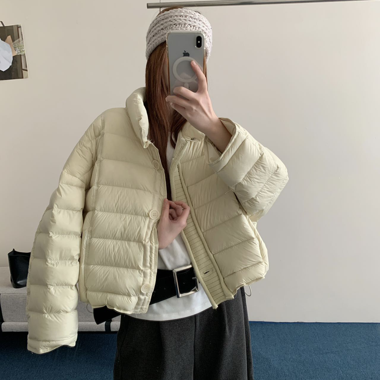 诺诺风韩版保暖面包保暖羽绒服外套充绒量150GDM362299