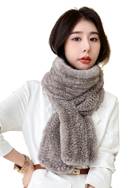 水貂毛围巾双面韩版女冬季