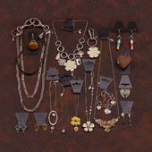 J31pilgrim老货丹麦PG复古打版 样品女项链裤 链包挂耳环戒指吊坠