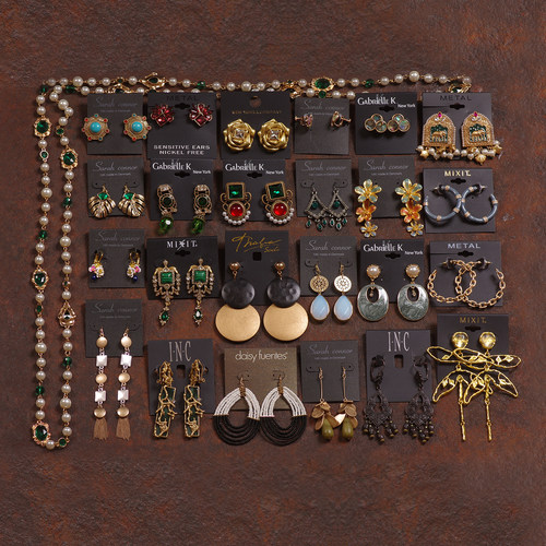 欧美复古夸张朋克耳环夹钉饰女