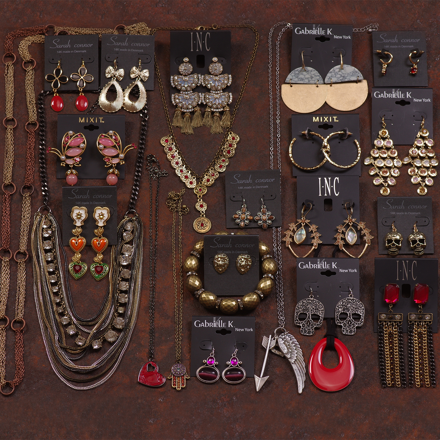 夸张打版样品复古欧美项链耳钉女