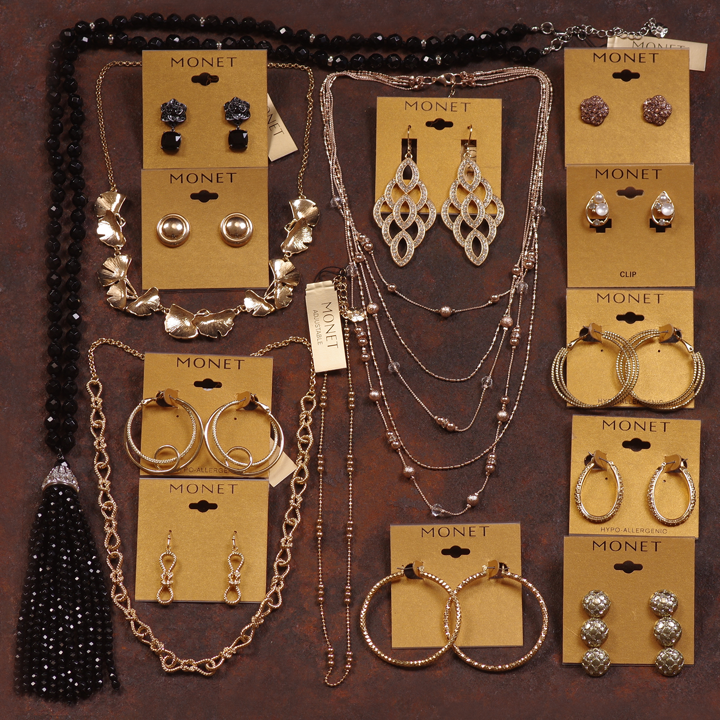 莫奈MONET西洋中古港风项链耳环